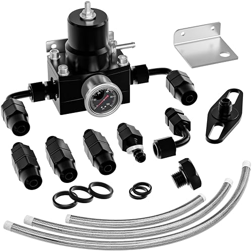 EFI Fuel Pressure Regulator Kit with Bypass Return 0-100psi Pressure ...