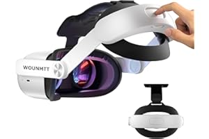 WOUNMTT Head Strap for Oculus Meta Quest 2, Elite Adjustable Replacement Strap for Meta Quest Headset, with One-Click Fit, PU Cushion for Enhanced Comfort & Support, Quest 2 Accessories (no Battery)
