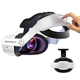 WOUNMTT Head Strap for Oculus Meta Quest 2, Elite Adjustable Replacement Strap for Meta Quest Headset, with One-Click Fit, PU Cushion for Enhanced Comfort & Support, Quest 2 Accessories (no Battery)