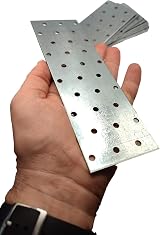 LLB Steel Timber Connector Flat Plate 200x60x2mm Galvanised 30 Holes 10pc Pack view 3