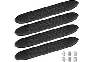 XNGQUEY 4" Nerf Bar Replacement Pads with 6 Holes, 24" X 4" Non-Slip Replacement Step Pad Compatible with Popular 4" Oval Tube Nerf Bars, 4 Pack. Easy Installation——Verify Tube Size & Hole Spacing!