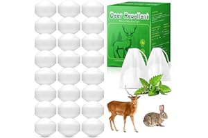 REGUOA 24 Pack Deer Repellent – Rabbit Repellent Outdoor, Long-Lasting Protection for Gardens Yards Plants | Eco-Friendly, Non-Toxic Formula | Safe for Pets & Kids | Ready-to-Use Outdoor Deer Deterrent