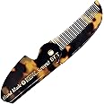 Kent 87T TY Handmade Folding Pocket Comb for Men, Fine Tooth Hair Comb Straightener for Everyday Grooming Styling Hair, Beard or Mustache, Use Dry or with Balms, Saw Cut Hand Polished, Made in England