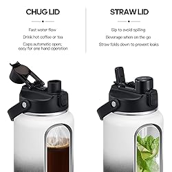 Insulated Water Bottle with 2-in-1 Lid