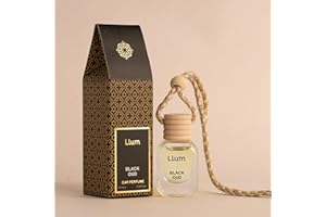 Llum Black Oud Hanging Car Air Freshener |10ml, Pack of 1| Luxury, Organic, Toxin-Free, Alcohol-Free, Pet Friendly Perfume | 