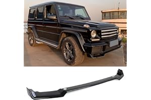 CUZTOM TUNING Painted Glossy Black Front Bumper Lip Spoiler Splitter Body Kit Compatible for 2016-2018 Mercedes Benz G550 G500 W463
