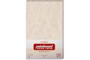 DYNAMICO Natural Cream 11 x 17" Size Stationery Parchment Colored Regular Papers, Big Ledger Color Paper | 1 Ream of 100 Sheets