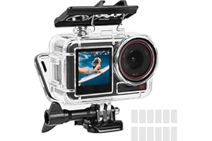 OKFUN 50M/164FT Waterproof Housing Case Compatible for DJI Osmo Action 5 Pro Action4 Action3 Diving Protection Underwater Dive Cover Protective Shell with Bracket Accessories