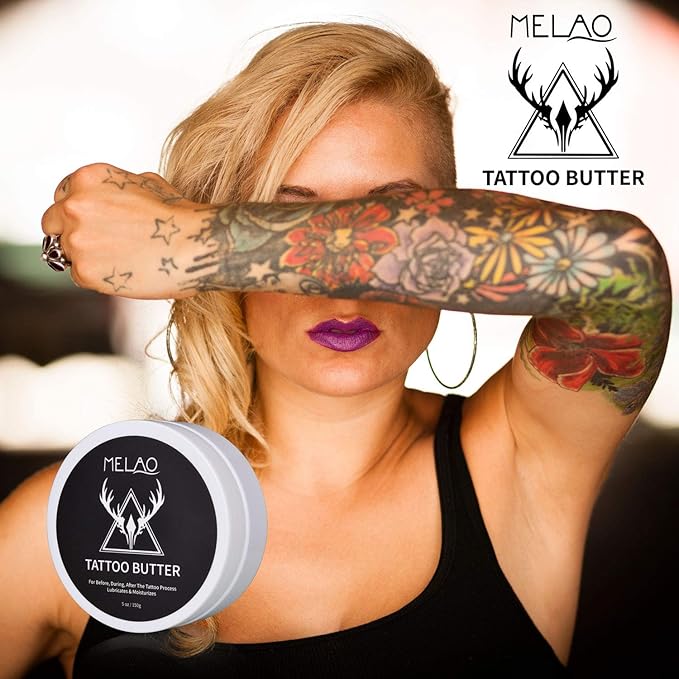 Amazon Com Tattoo Aftercare Butter Cream For Color Enhancement Brightener Tattoo Salve For Tattoo Process Lubricates Moisturizes Itch Relief 100 Natural Vegan For Petroleum Based Products 5 Oz Beauty