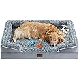 WNPETHOME Dog Beds for Large Dogs, Washable Dog Bed, Bolster Dog Sofa Bed with Waterproof Lining & Non-Skid Bottom, Orthopedic Egg Foam Dog Couch for Pet Sleeping, Pet Bed for Large Dogs