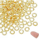 PH PandaHall 200pcs 925 Sterling Silver 2.5mm Open Jump Rings 24 Gauge O Rings Jewelry Links Connector for Bracelet Necklace Earring DIY Jewellery Making Keychain Handicrafts, Golden