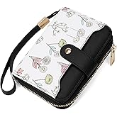 SENDEFN Leather Credit Card Holder RFID Blocking Wallet for Women Large Capacity Card Case Organizer Wristlet with 35 Slots