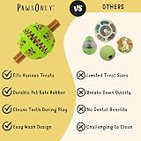 PawsOnly Interactive Treat Dispenser Ball Small Green Dog Toy view 5