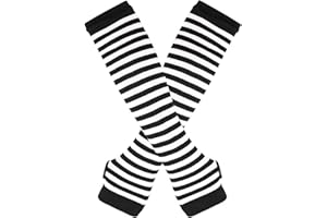 DOOVID Women Long Arm Warmers Fingerless Gloves Arm Warmer Winter Knit Thumb Hole Gloves