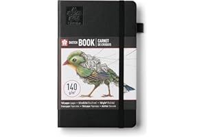 Sakura Sketchbook A5 - Drawing Sketchbook for Visual Journaling, Effortless Sketching & Personal Use - 140 GSM Paper - Hardcover Hardcover - 160 Pages - 5.1 x 8.3" - Black - Cream Paper