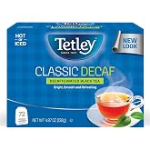 Tetley, Decaffeinated Classic Black Tea Bags, 72 Count