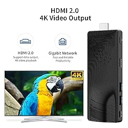 HEIGAOLAPC Mini PC Stick, Fanless Mini Desktop