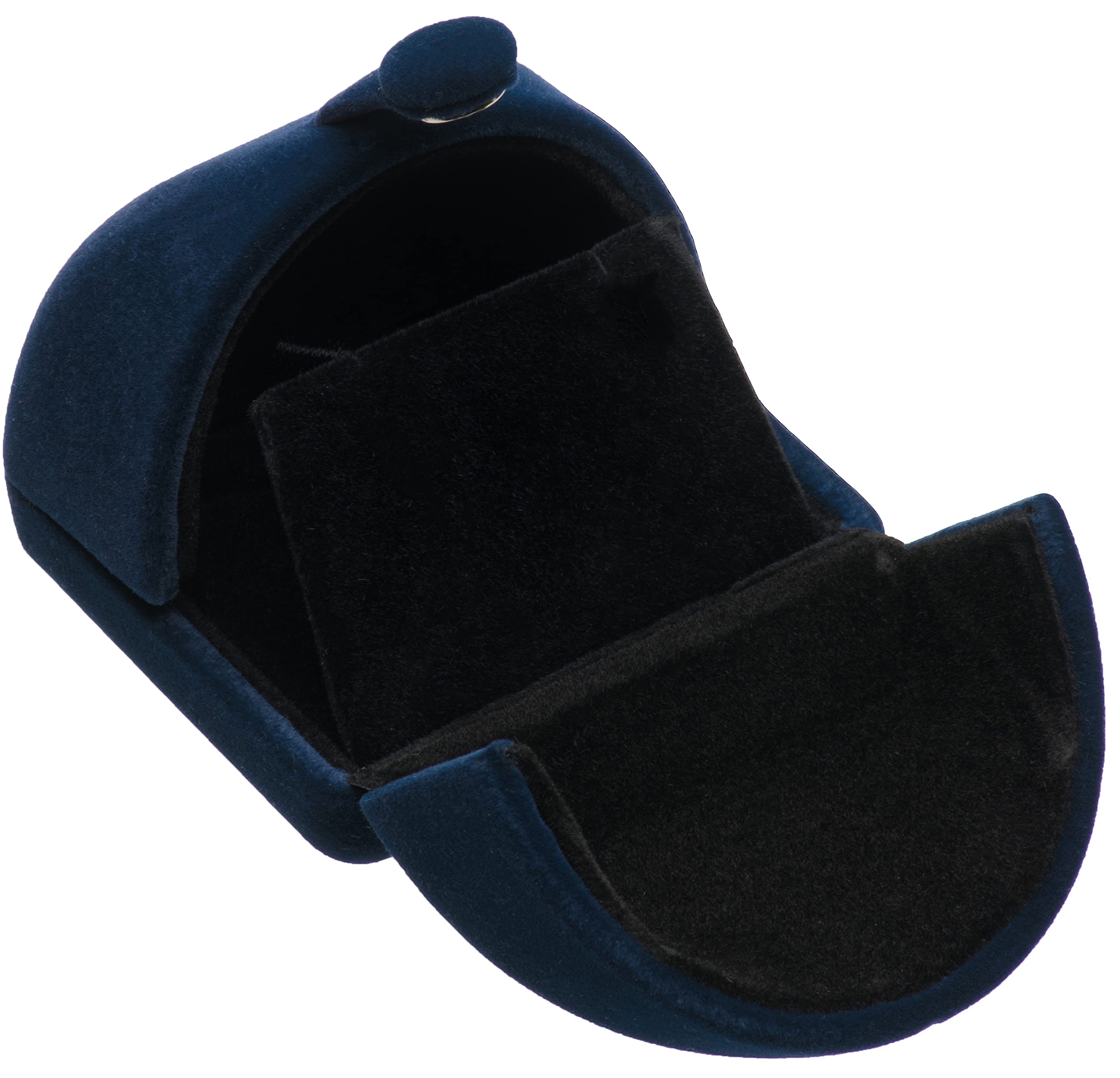 POKOFO Double Open Velvet Earring Gift Box Small Earrings Stud Storage Case (Blue)