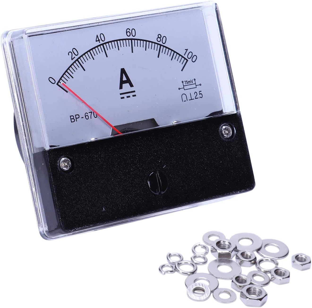 Luntus 100A Analog Panel Ampere Current Counter Ammeter Meter DH670 tillescenter Electrical