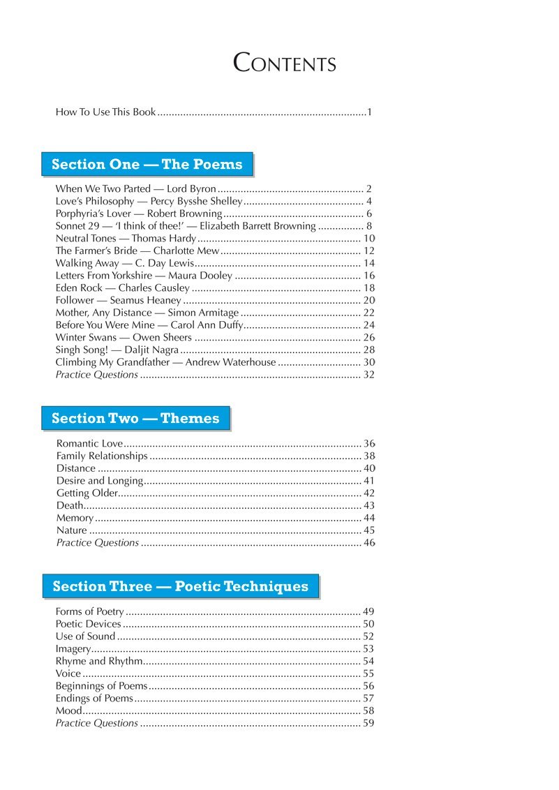 New GCSE English Literature AQA Poetry Guide: Love & Relationships  Anthology - the Grade 9-1 Course (CGP GCSE English 9-1 Revision):  Amazon.co.uk: CGP ...