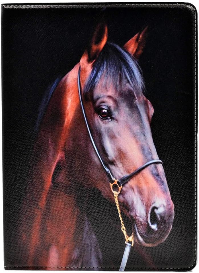Purebred Bay Horse Pattern Leather Stand Folio Case Cover for Apple iPad Pro 9.7" 2016 Model
