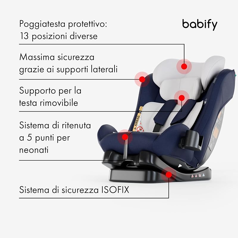 Seggiolino Auto, Seggiolone Auto per Bambini da 40 a 150 cm, Seduta Auto Bimbi 3 in 1 Regolabile e Reclinabile, Seggiolino Auto Portatile, Resistente, Sicuro, Seggiolino Neonati Confortevole