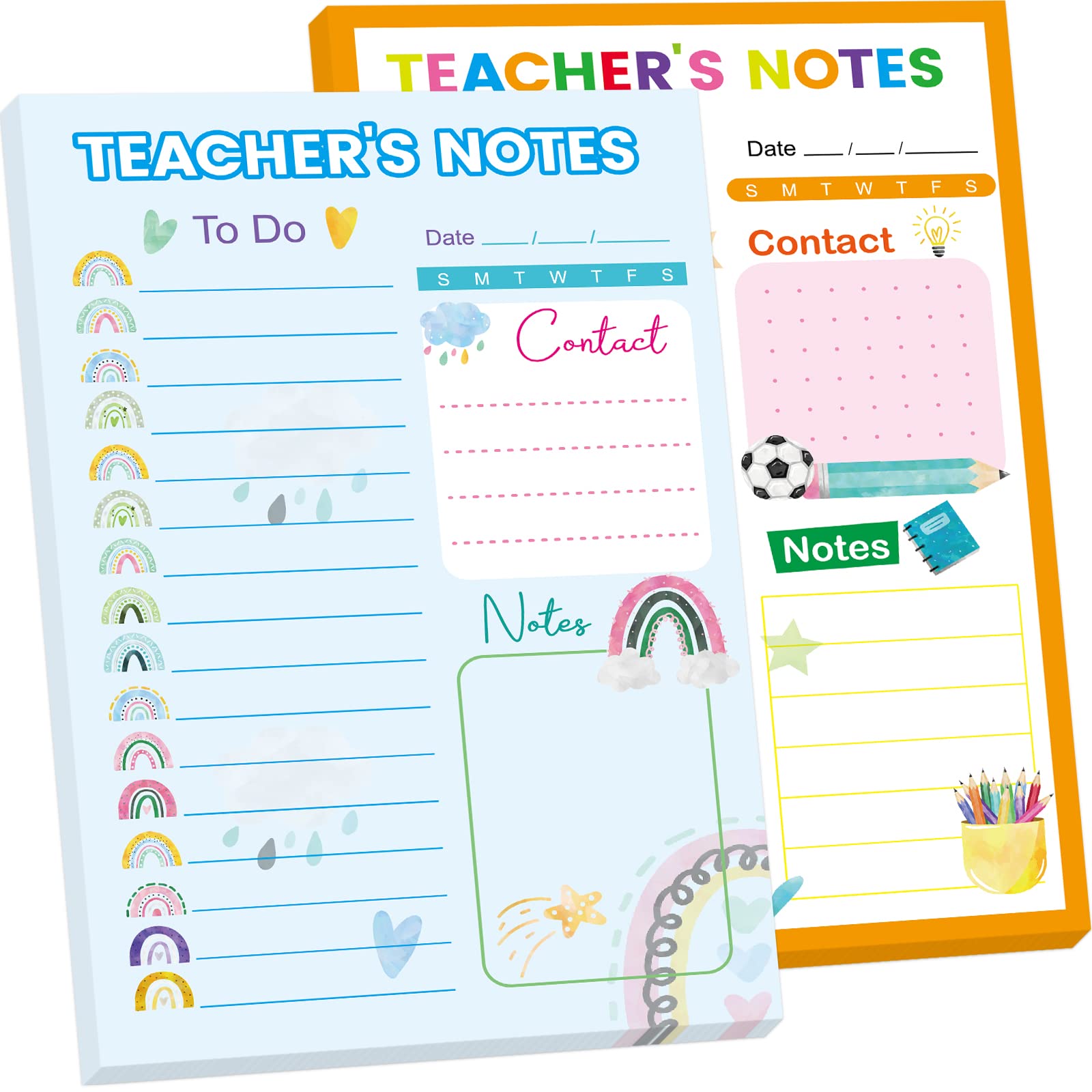 Photo 1 of ceiba tree Teacher Notepad 2 Pack To Do List Memo Pads Teachers Appreciation Gift Bulk Stationery Checklist Note Pads for School Classroom Supplies