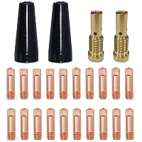 14-teiliges MIG-Schweißzubehör-Set – Gaslose Düsen, Diffusor & 0,030" Kontaktspitzen Für Flux Core Schweißer