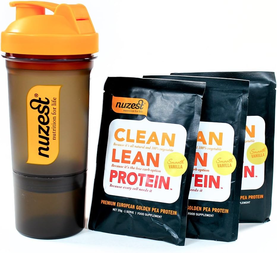 Nuzest Smooth Vanilla Clean Lean Protein - Trial Pack (3 x 1 Servings, with Shaker)