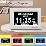 TROCOTN 7-Inch Dementia Clock Digital Calendar with Day Date Time Auto Dim view 4