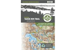 Tahoe Rim Trail Map Topographic Hiking Guide | Lake Tahoe & Sierra Nevada California CA | Durable, Waterproof & Tear Resistant