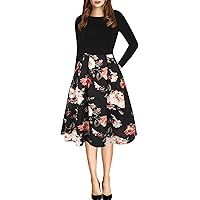 slim fit dress slacks Oxiuly women plus size dresses 4XL Faux Twinset Belted Tartan Floral L