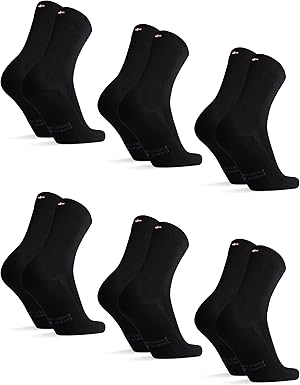 DANISH ENDURANCE Bambus Socken, Business Socken, Bunte Socken, Atmungsaktive Socken, Superweich & Anti-Blasen, Herren & Damen, 3 oder 6 Paar