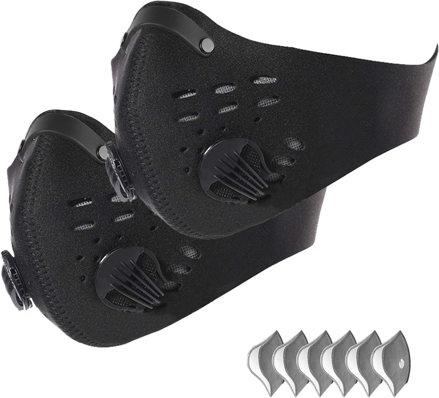 LOBKIN Dust Masks,Dustproof Mask Activated Carbon Filtration Exhaust Gas Anti Pollen Allergy PM2.5 Workout Running