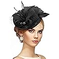 Zinniday Fascinator Tea Party Hat - 2025 Derby Pillbox Kentucky Hat for Women (7.87x5.9inch)