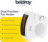 Beldray Electric Flatbed Fan Heater 2000 W Upright with 2 Heat Settings view 2