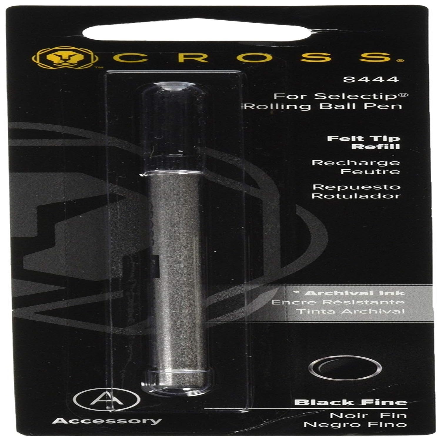 CROSS Porous-Point Fine Refill for Selectip Pens in Black 8444 – Original Felt-Tip Refill for CROSS Rolling Ball Pens