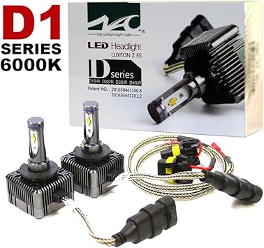 d1s d1r led headlight conversion kit 72w 6000k 7600lm bright white light replacement bulbs