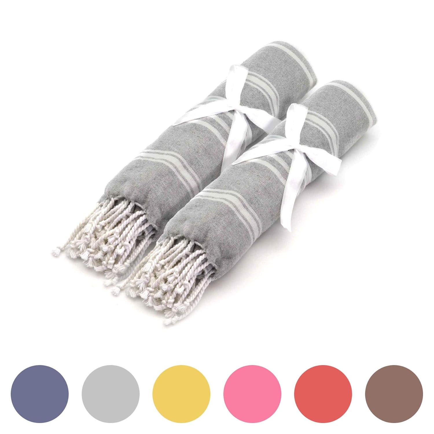 Gris Paquet De 2 Nicola Printemps 170 X 90 Cm De Plage En Coton Turc Serviette Linge De Bain Serviettes Napravi Rs