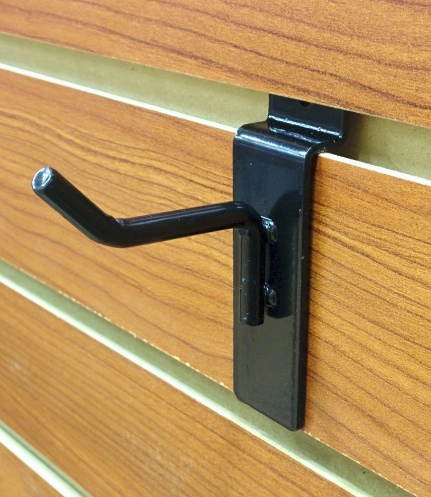 10 Pack 1 Black Slatwall Hooks Slatwall Display Panel Hangers Slatwalls