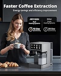 AIRMSEN 20 Bar Espresso Machine with Automatic Milk