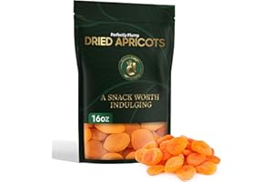 Cravers Delight Dried Apricots No Sugar Added – 16oz Gourmet Whole Unsweetened Dry Apricots – Dried Fruit for Snacking, Baking and Gifting in Premium Resealable Bag – Gluten Free Vegan Fruit Snack