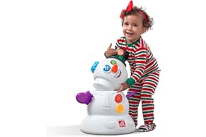 Step2 My First Snowman, Kids Holiday Decorative Christmas Toy, 15-Piece Accessory Kit, Lights and Sounds, Toddlers 18-Months+