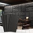 Stone 3D Wall Panels,4-Pack PU Wall Panels, 23.6"*47.2" Wall Paneling for Interior Wall Decor, Faux Stone Wall Panel for Accent Wall Decor, Sophisticated & Stylish 3D Wall Decor(Space Dark)