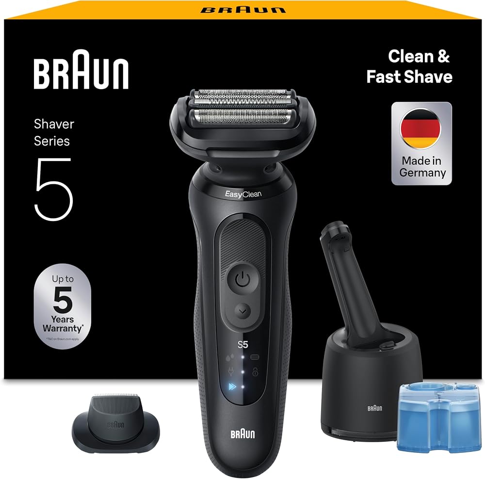 Braun Series 5 52-N7200CC Shaver Wet & Dry 50min Runtime 1 Attachment SmartCare
