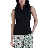 Stella Parker Women's Quarter Zip Tennis-Golf Polo Top-UPF+, Quick Dry, Moisture Wicking