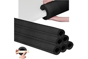 Hanaive 4 Pcs 40 Inch x 4.1 Inch Jumbo Foam Pool Noodles Pipe Insulation Tube Large Swimming Swim Hollow Noodle Bulk for Floating Craft Projects Pre Slit Clamp Protection Padding Bumper (Black)