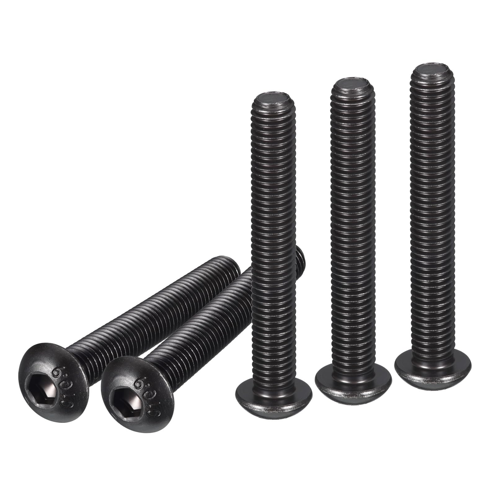 DTGN M10-1.5x75mm Button Head Socket Cap Screws - 10Pack - Good for Machine - Carbon Steel Black Oxide - Hex Drive Full Thread Fasteners — image 1