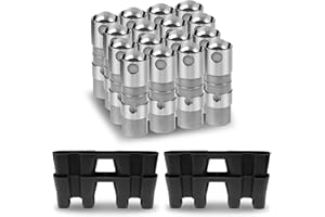 Dexonu 16PCS LS7 LS2 Performance Hydraulic Roller Lifters & 4 Guides Replace 12499225 HL124 12595365 Compatible with Chevy GM