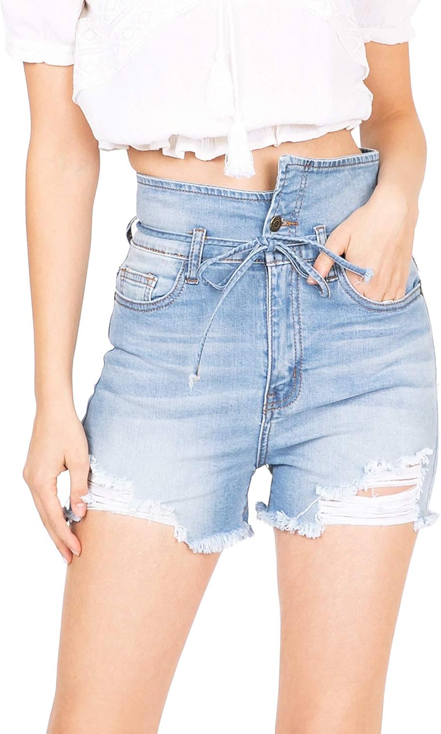 machine jean shorts